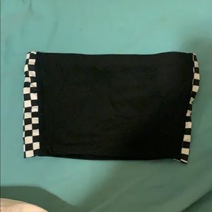 Small Fashion nova bandeau top checkerboard